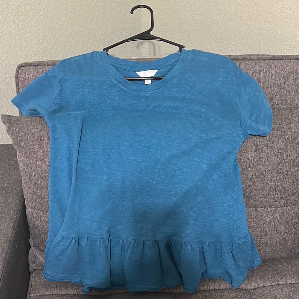 Time and Tru Blue Short Sleeve Tee